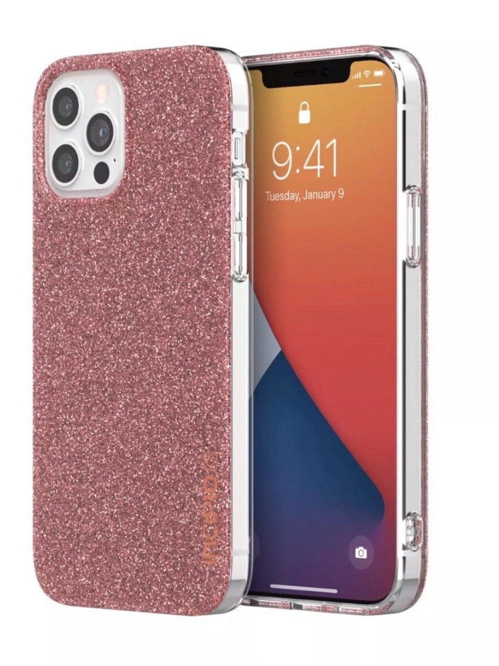 iPhone 12 Pro & 12 Phone Case Incipio Design Series Slim Fitting Pink Glitter